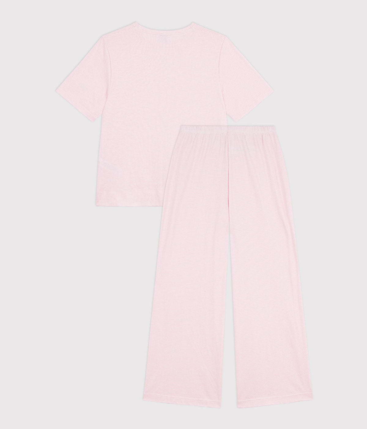 Pyjama femme en coton jambes larges à rayures – D1