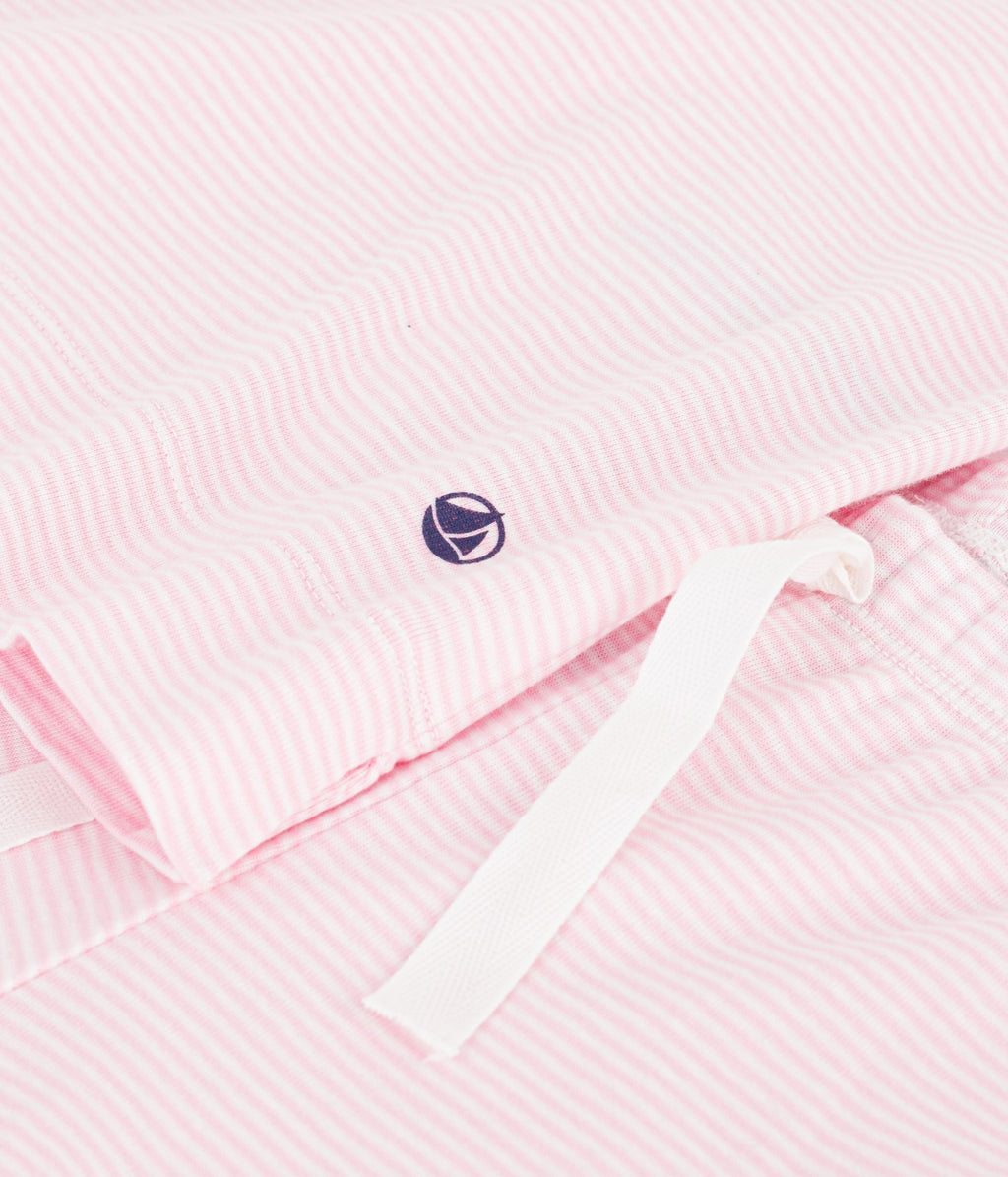 Pyjama femme en coton jambes larges à rayures – Z1