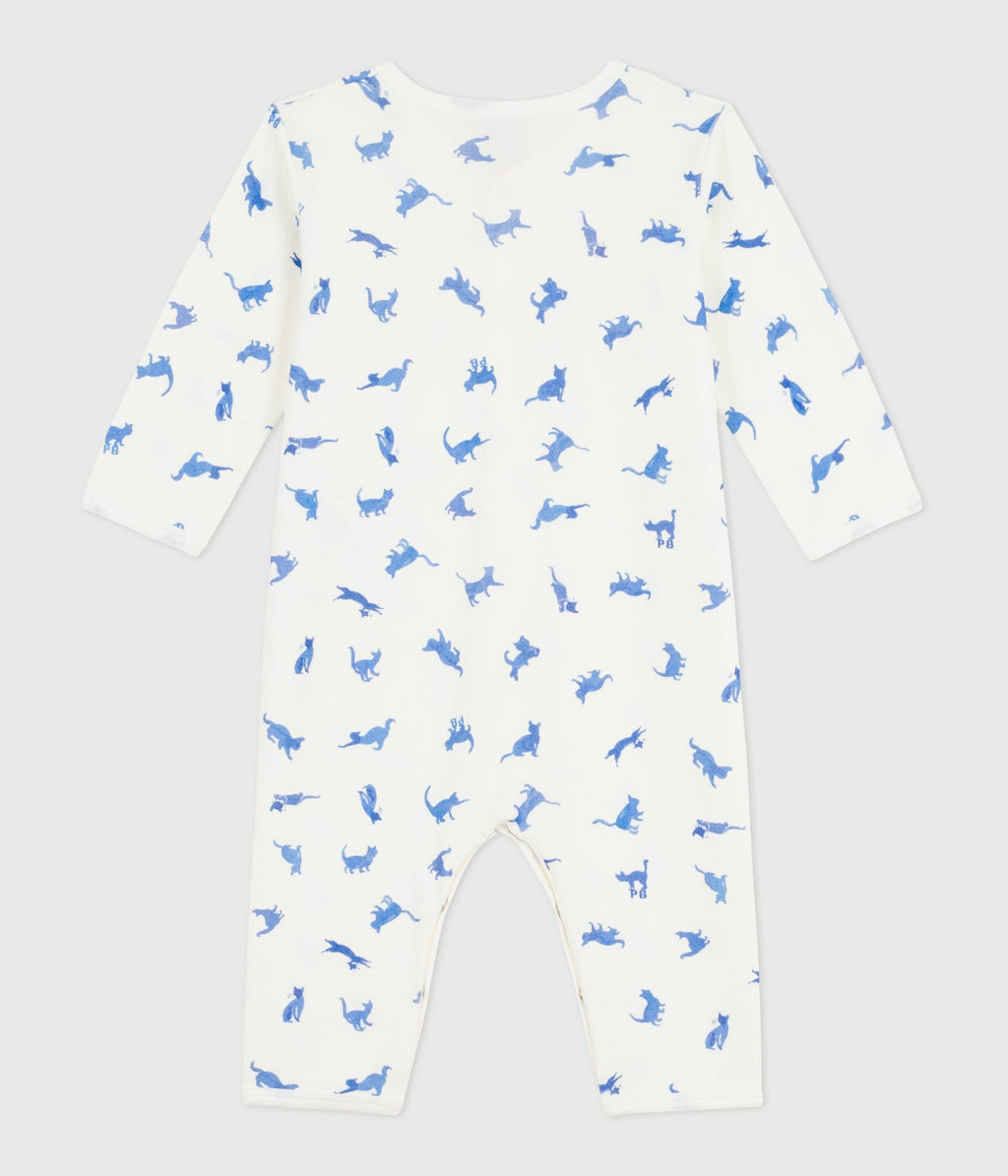 Pyjama bébé en coton sans pieds imprimé chats – D1