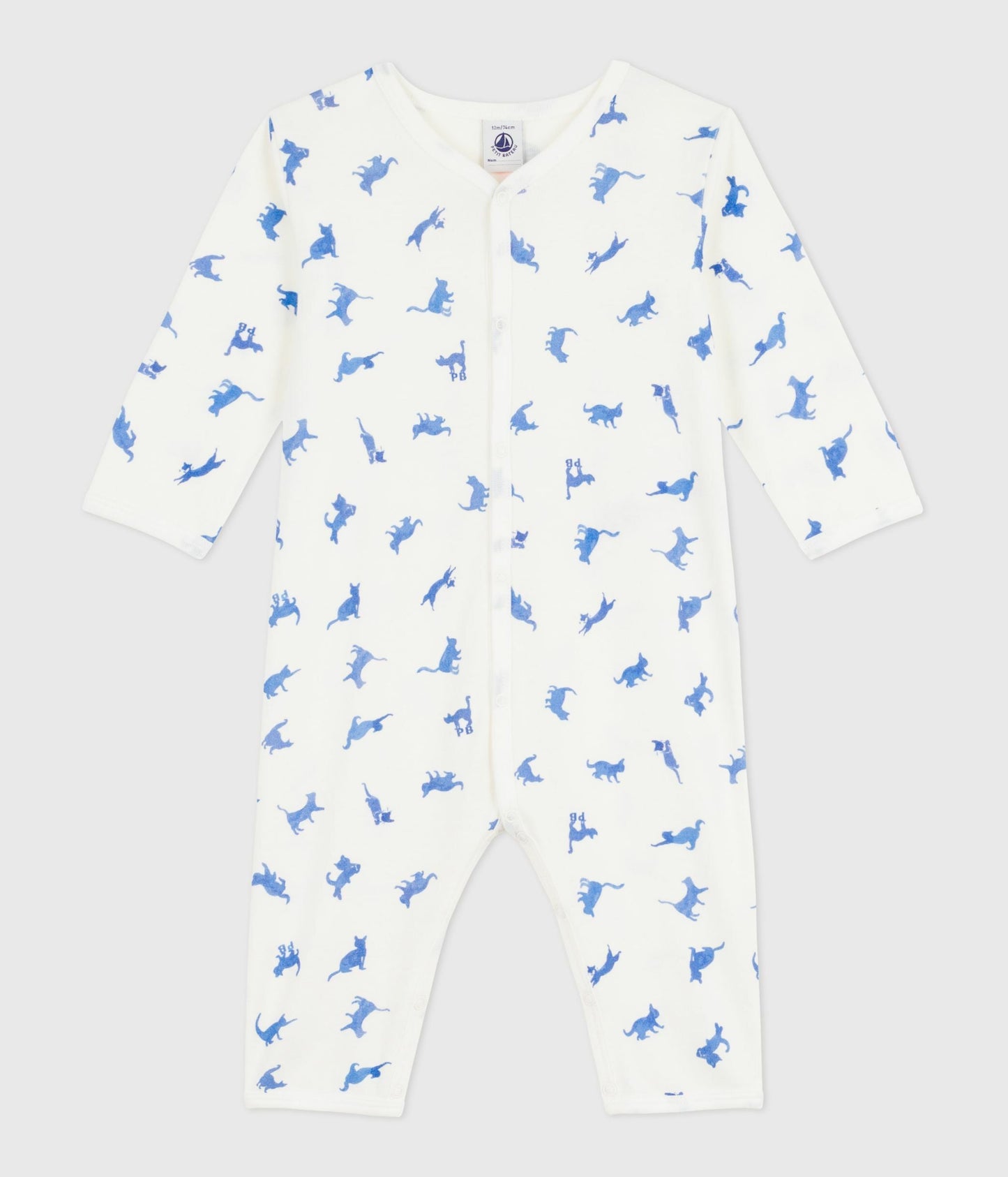 Pyjama bébé en coton sans pieds imprimé chats – F1