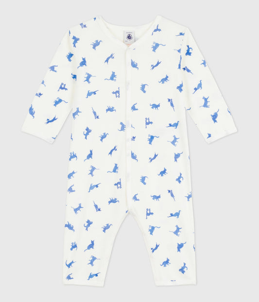 Pyjama bébé en coton sans pieds imprimé chats – F1