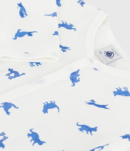 Pyjama bébé en coton sans pieds imprimé chats – Z1