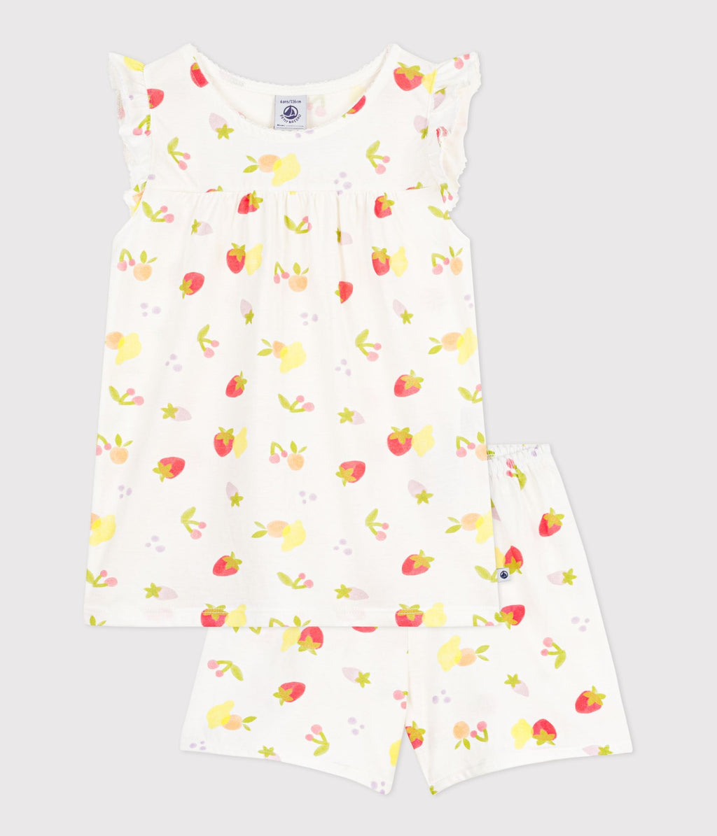 Pyjama short enfant en coton imprimé fruits – F1
