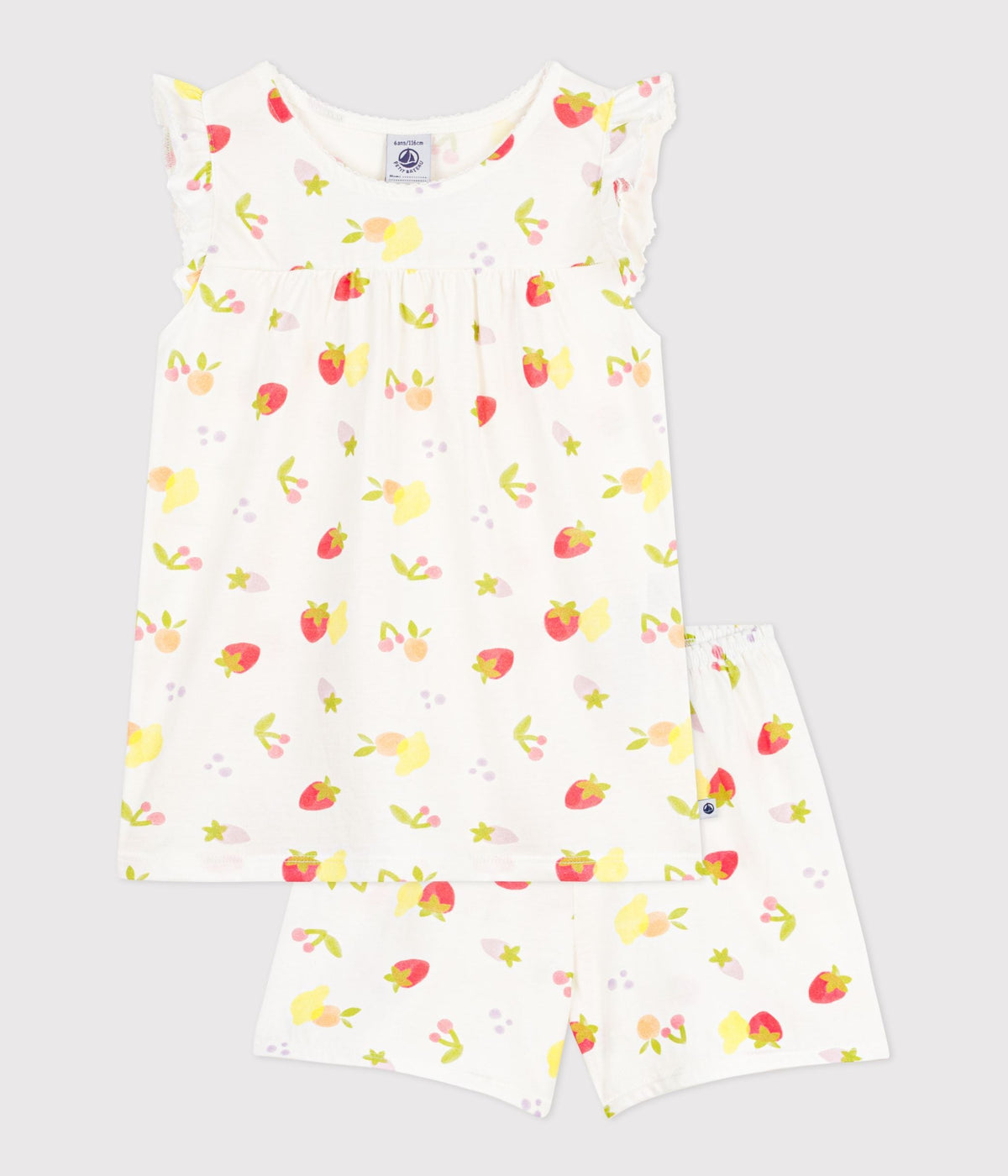 Pyjama short enfant en coton imprimé fruits – F1