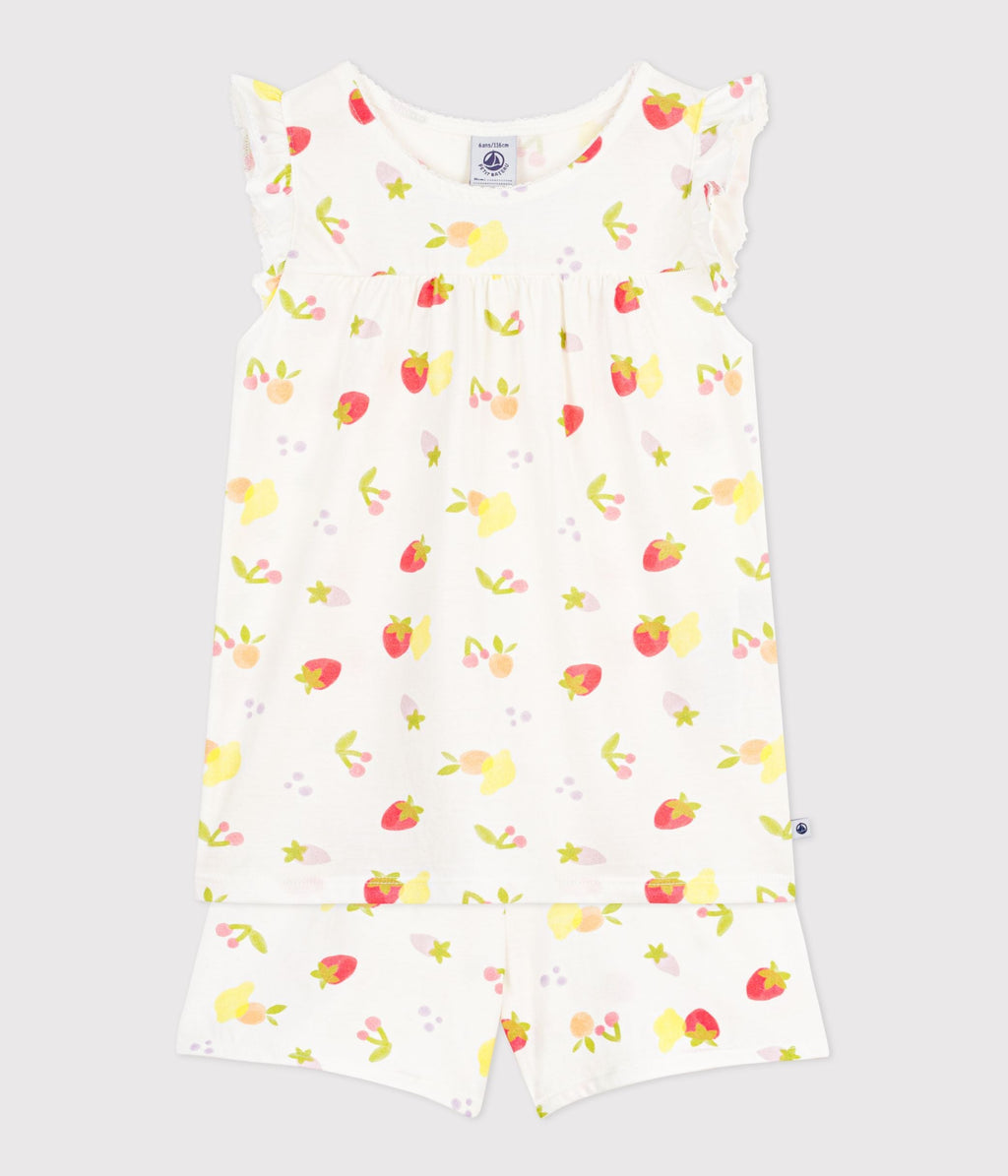 Pyjama short enfant en coton imprimé fruits – F2