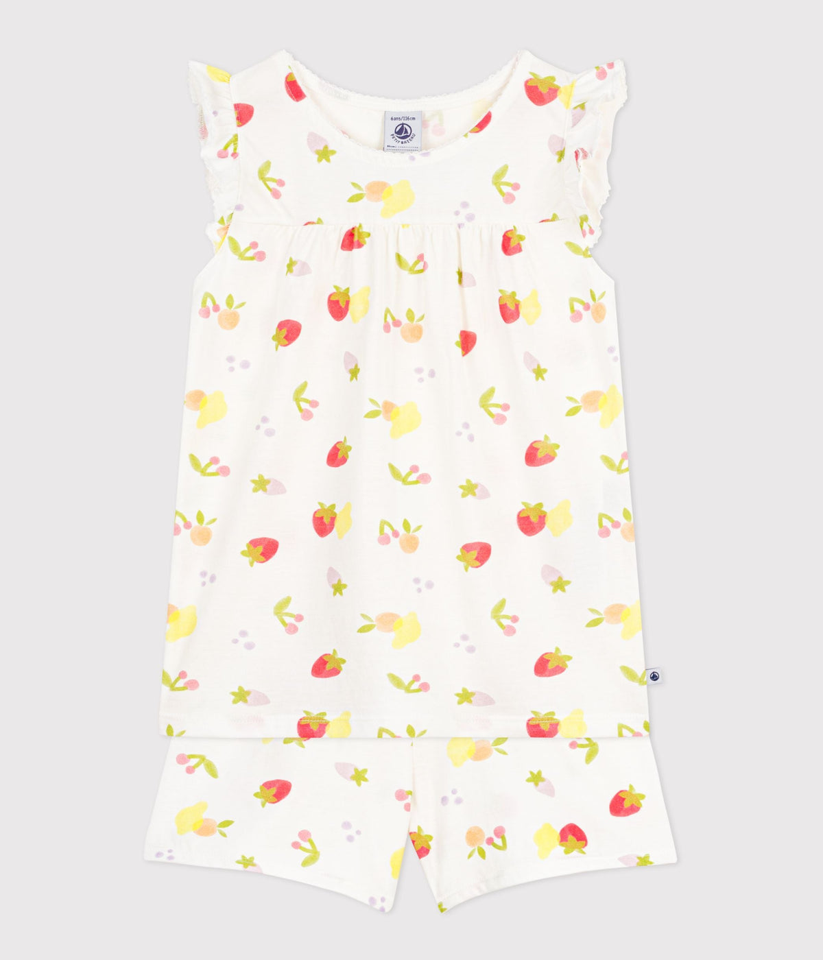 Pyjama short enfant en coton imprimé fruits – F2
