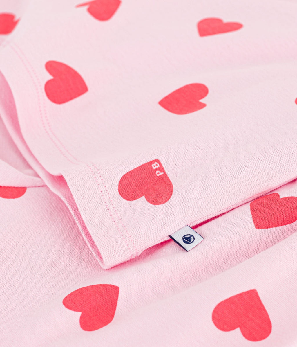 Pyjama short enfant en coton imprimé cœurs – Z1