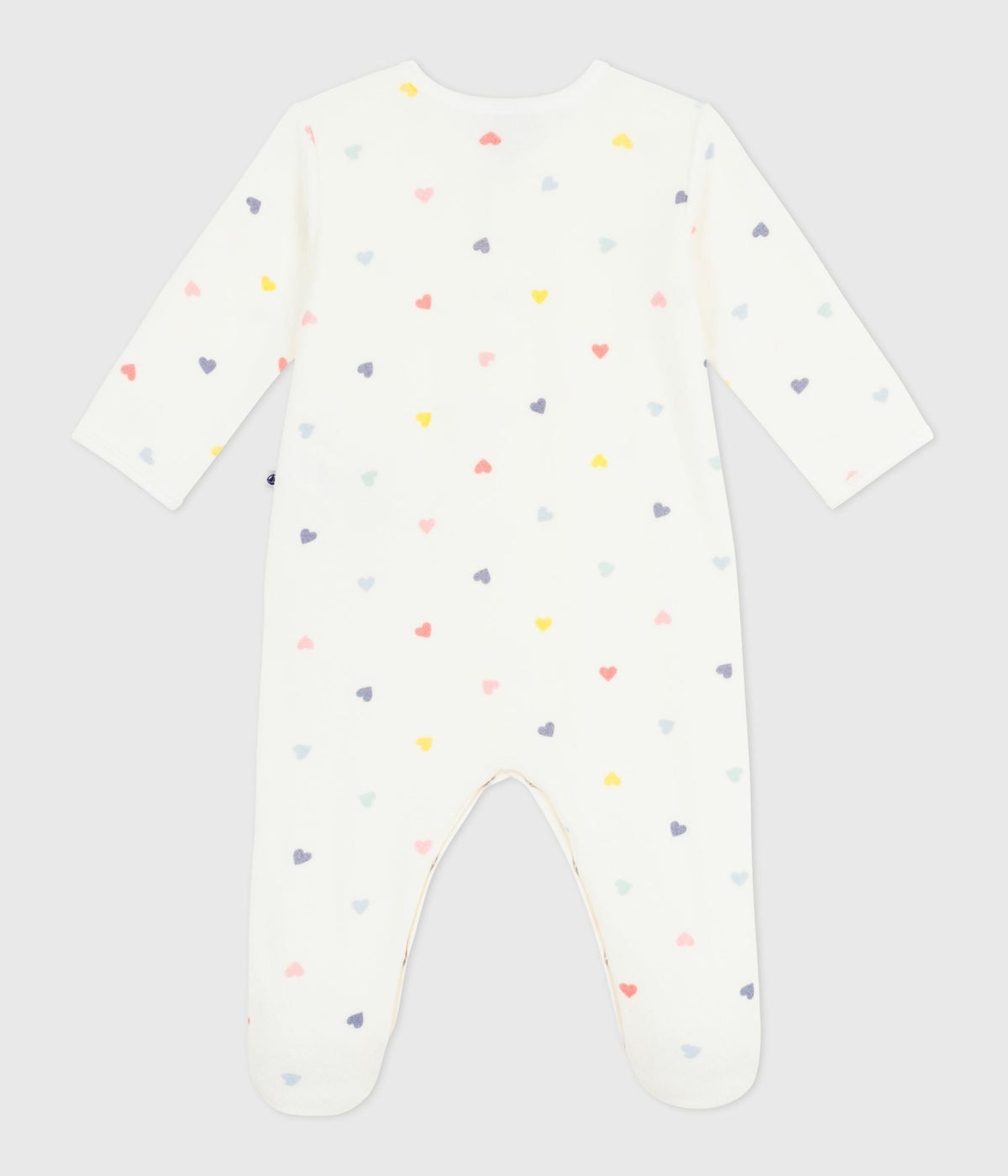 Pyjama bébé en velours imprimé cœurs – D1