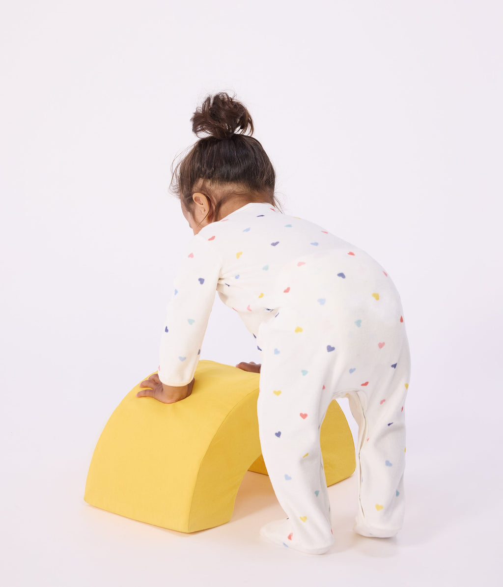 Pyjama bébé en velours imprimé cœurs – J2