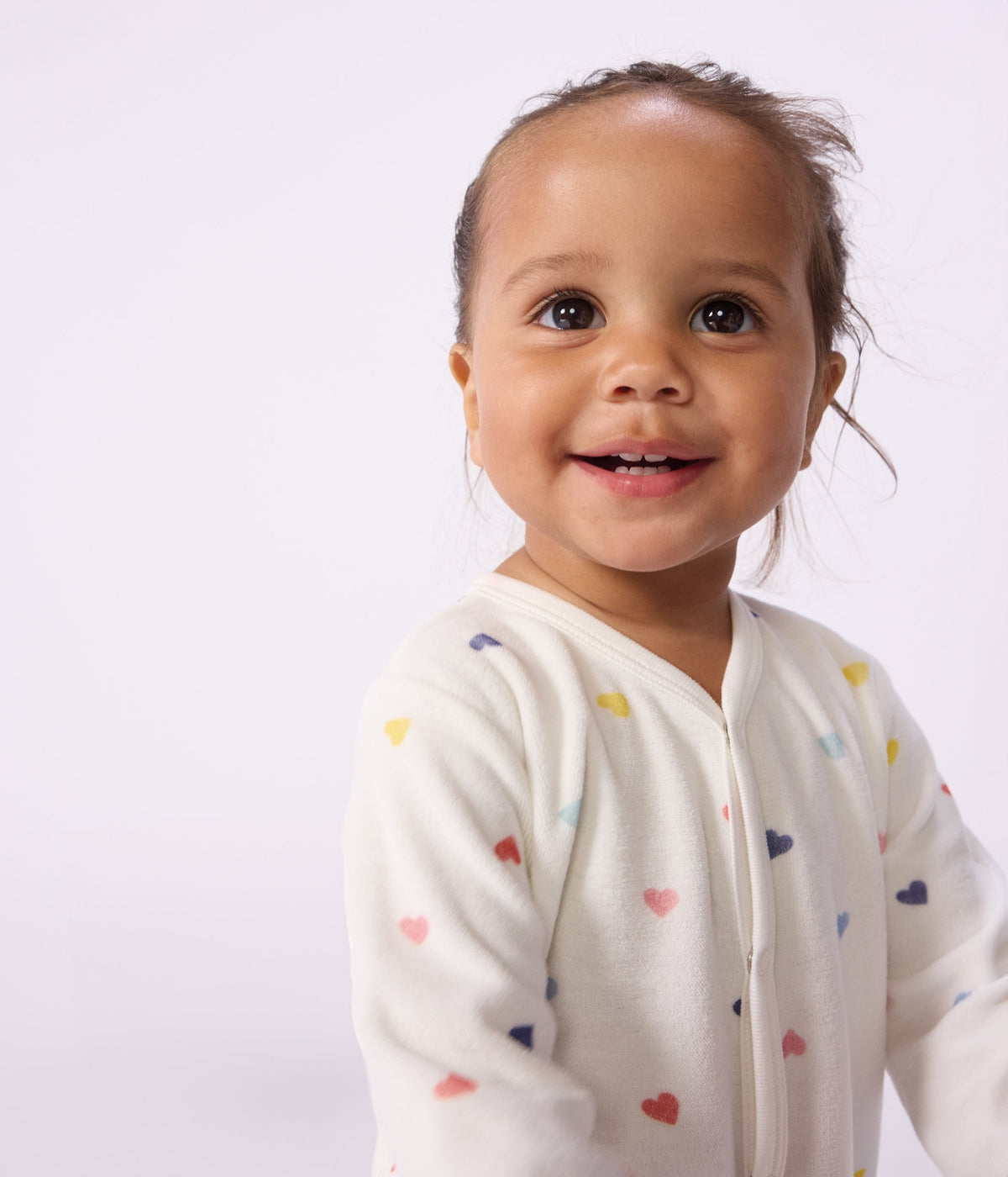 Pyjama bébé en velours imprimé cœurs – J3