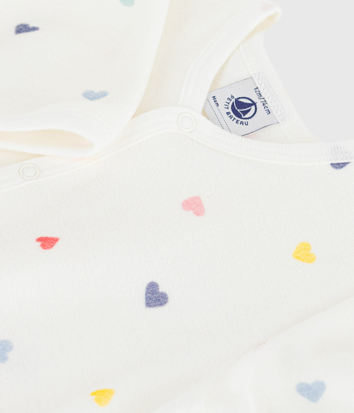 Pyjama bébé en velours imprimé cœurs – Z1