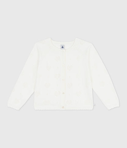 Cardigan enfant en coton uni – F1