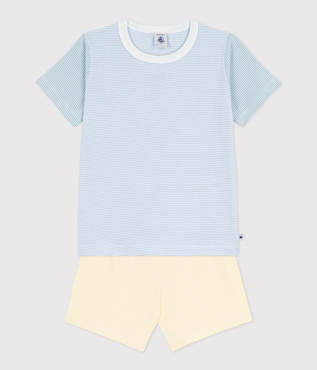 Pyjama short enfant en coton à rayures – F2