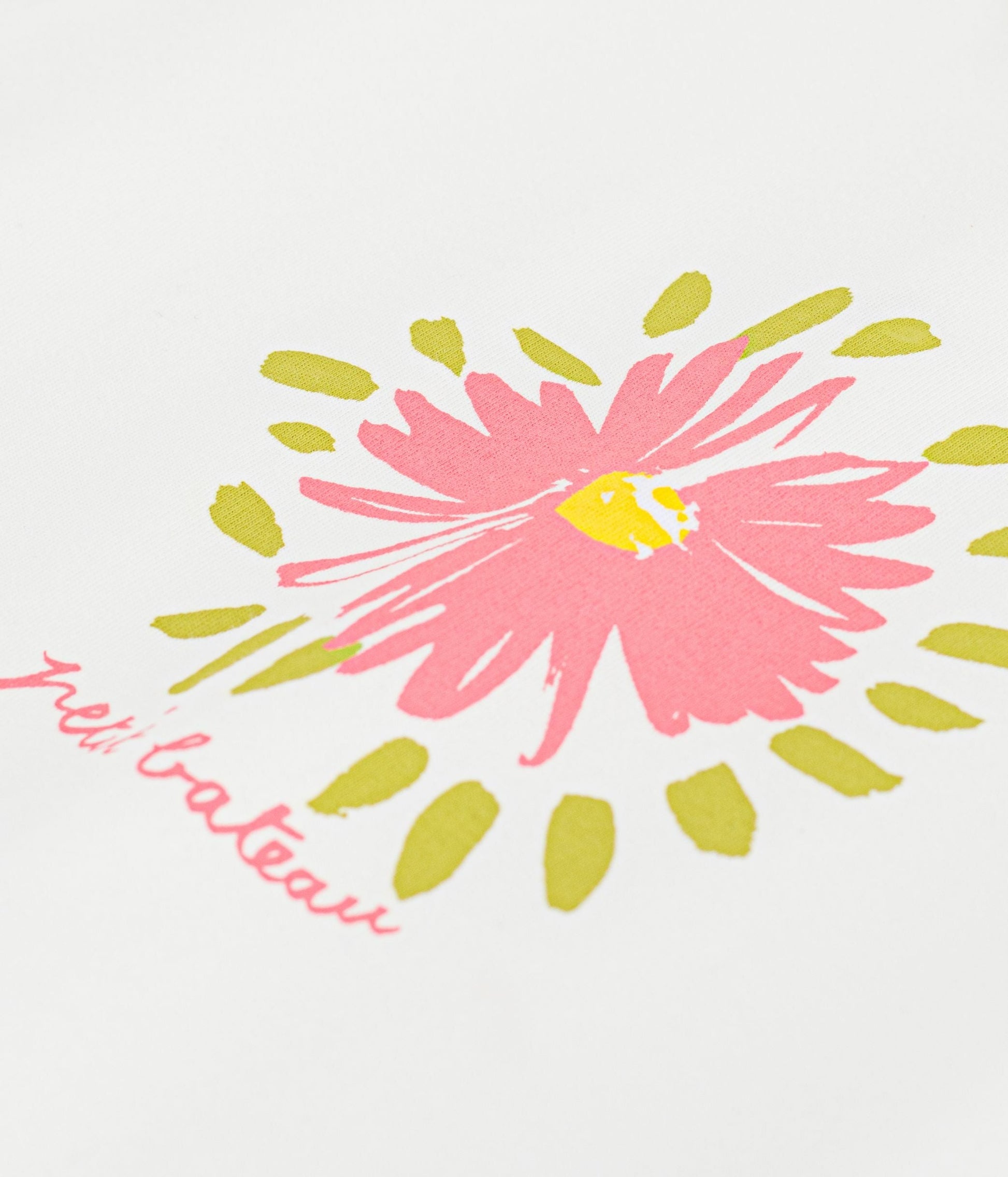 Tee-shirt bébé en coton à manches courtes, motif fleur – Z1