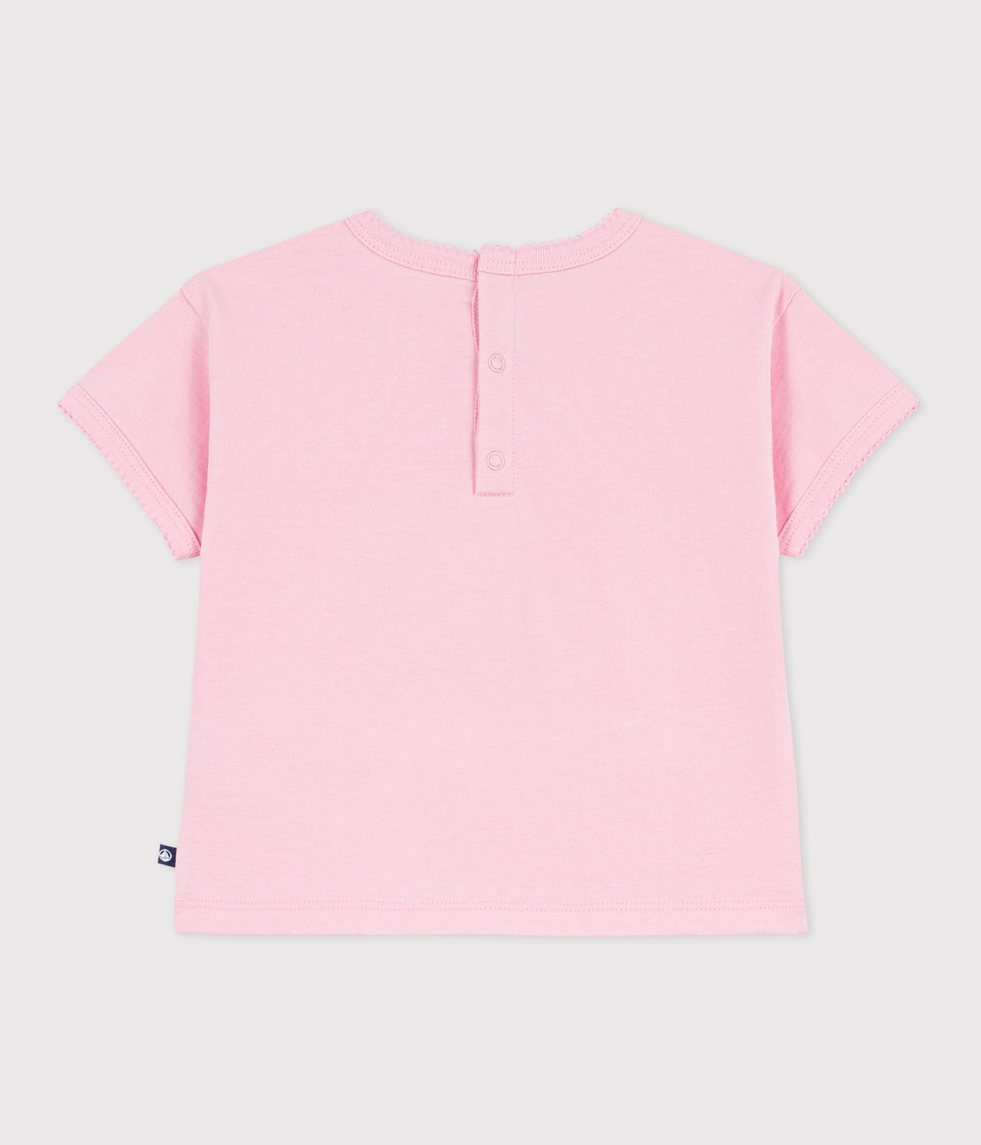 Tee-shirt bébé en coton à manches courtes, motif fleur – D1