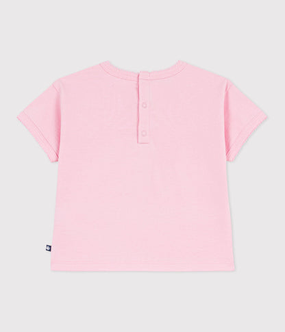 Tee-shirt bébé en coton à manches courtes, motif fleur – D1