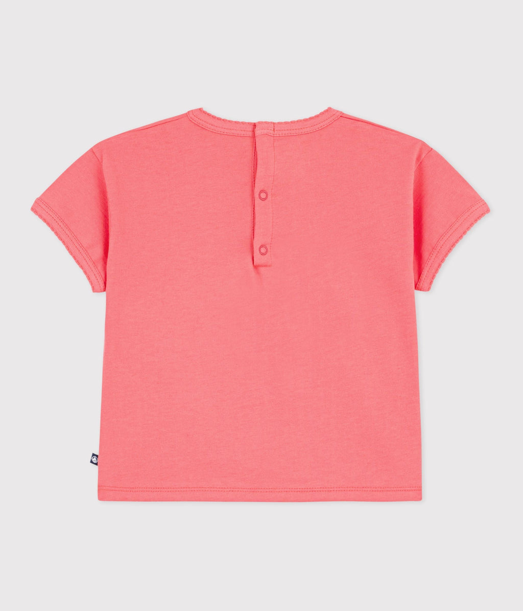 Tee-shirt bébé en coton à manches courtes à motif – D1
