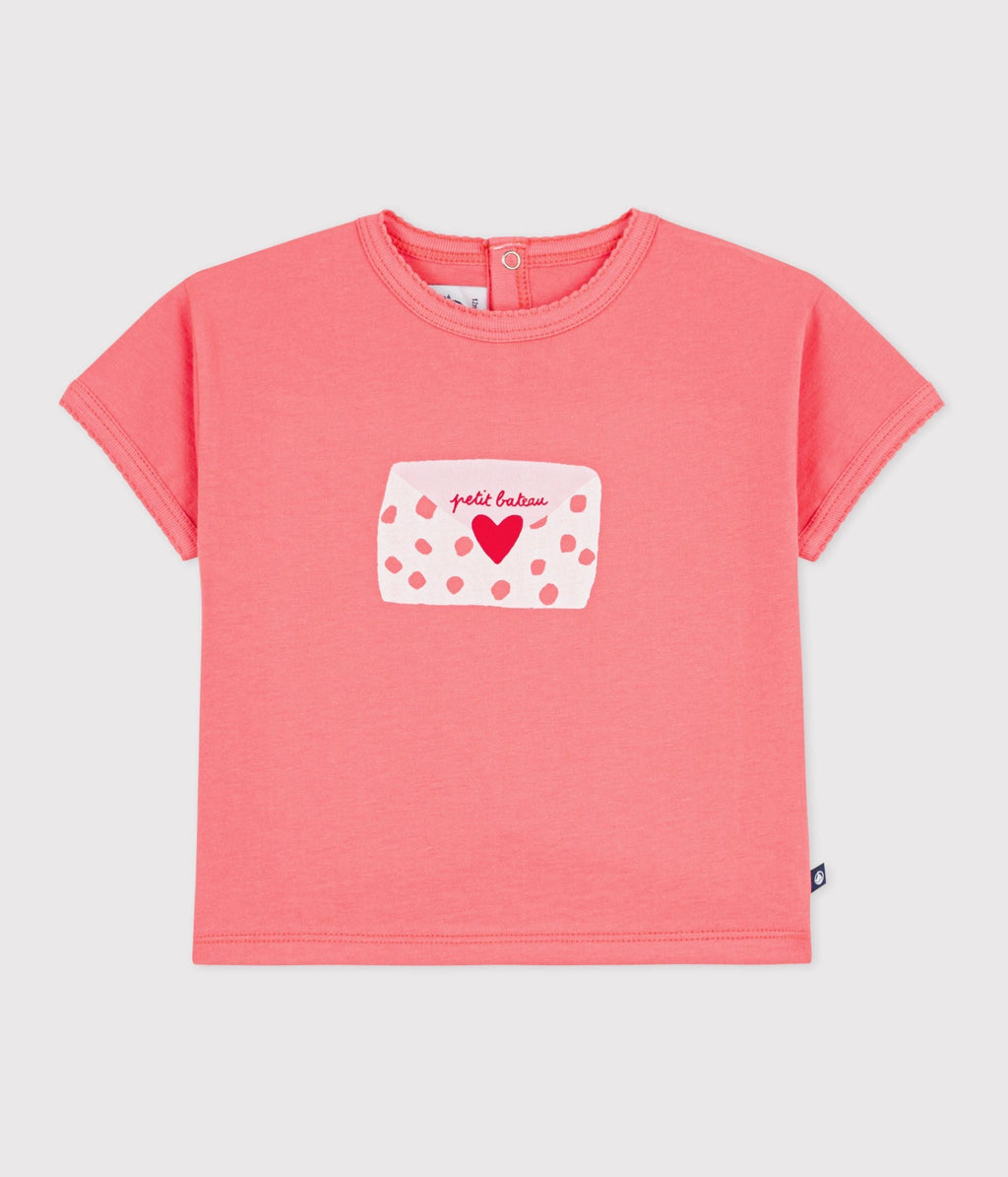Tee-shirt bébé en coton à manches courtes à motif – F1