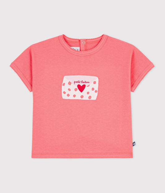 Tee-shirt bébé en coton à manches courtes à motif – F1