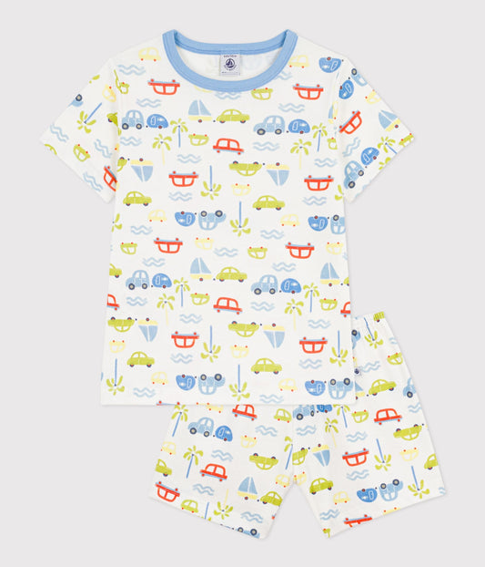 Pyjama short enfant en coton imprimé voitures – F1