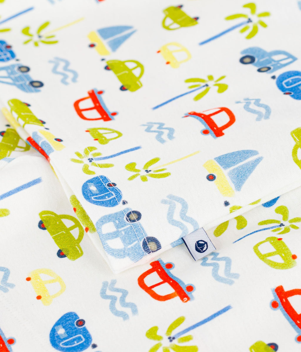 Pyjama short enfant en coton imprimé voitures – Z1