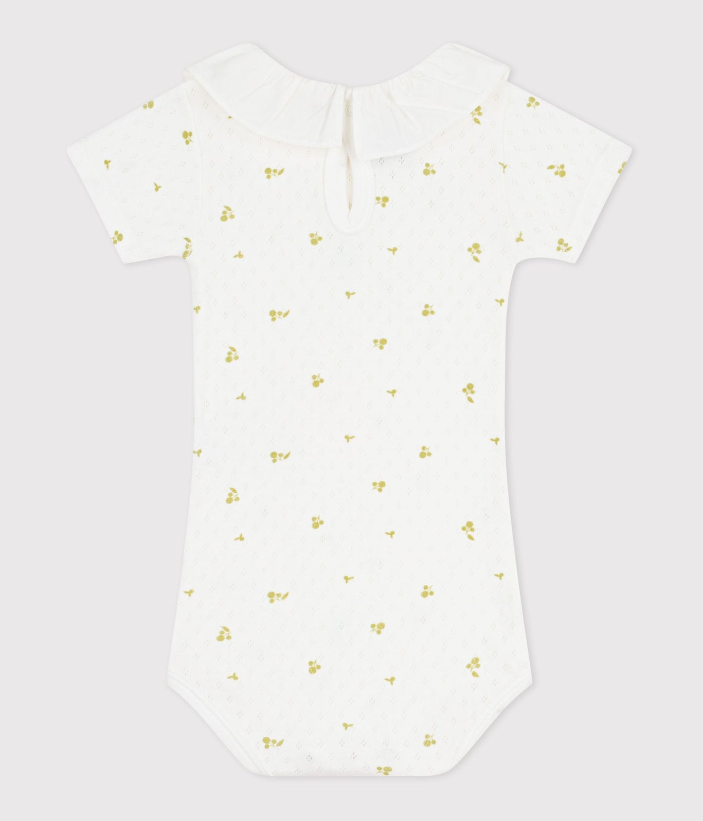 Body bébé en coton à col, imprimé fleurs – D1