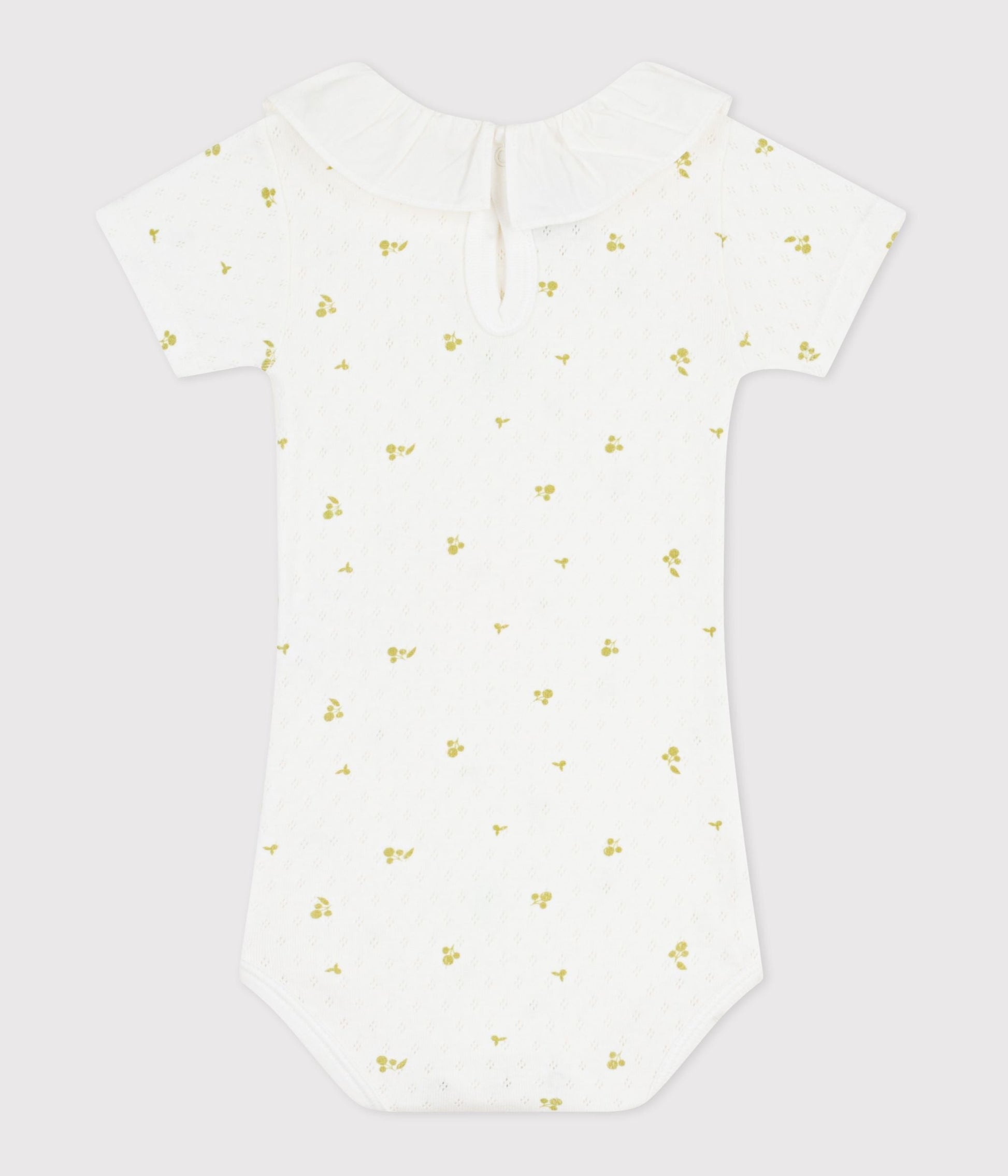 Body bébé en coton à col, imprimé fleurs – D1