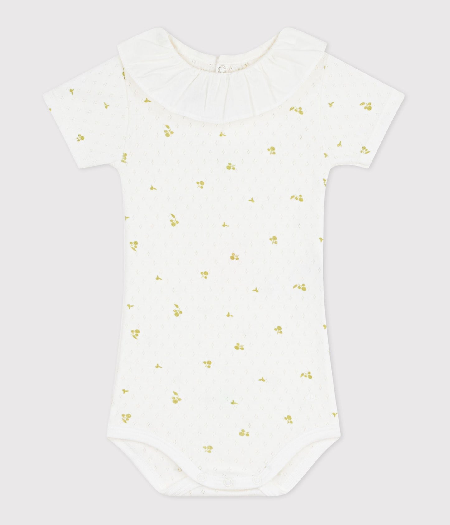 Body bébé en coton à col, imprimé fleurs – F1