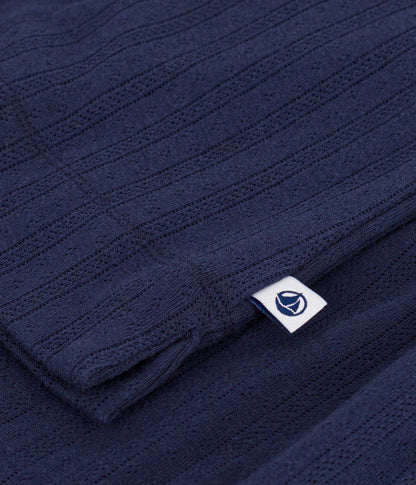 Pyjama manches courtes femme en coton ajouré – Z1