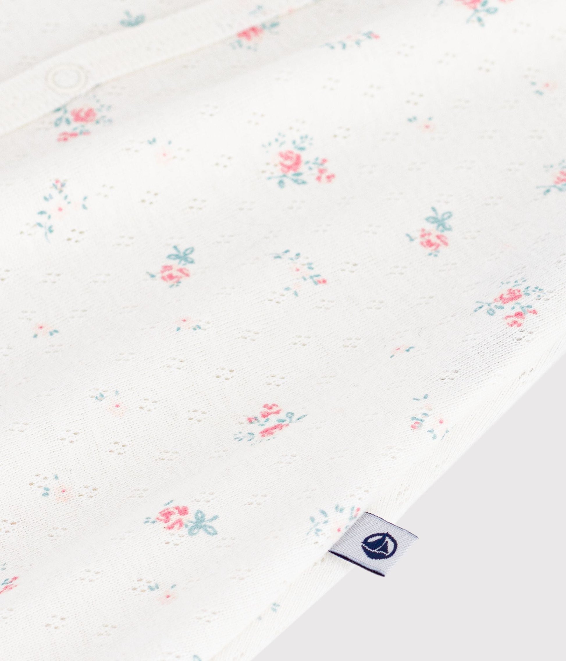 Combinaison courte bébé en coton fleuri – Z1
