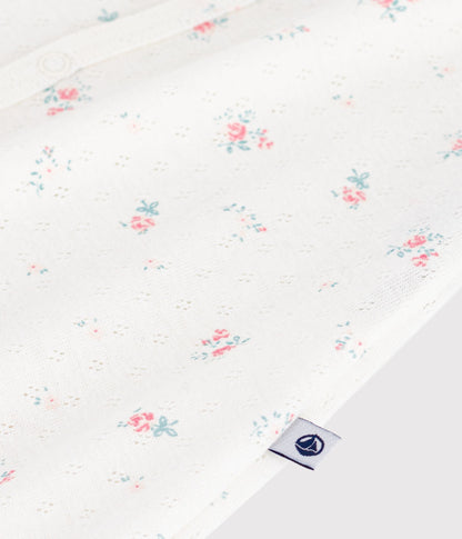 Combinaison courte bébé en coton fleuri – Z1