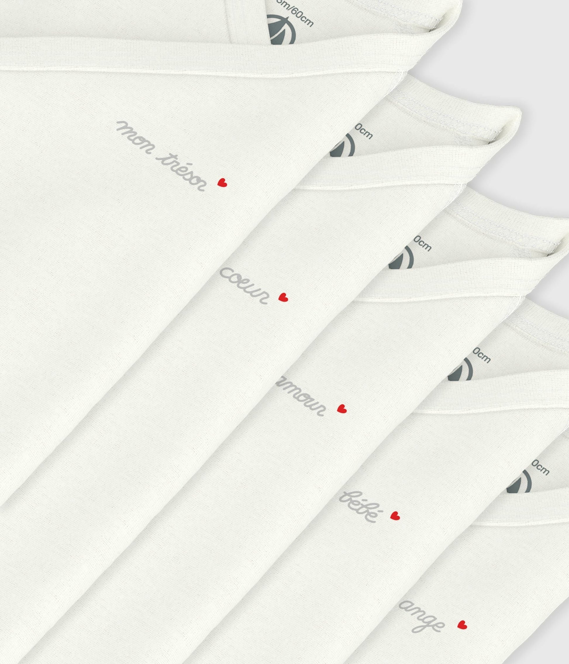 Lot de bodies croisés manches courtes en coton unis bébé – Z1