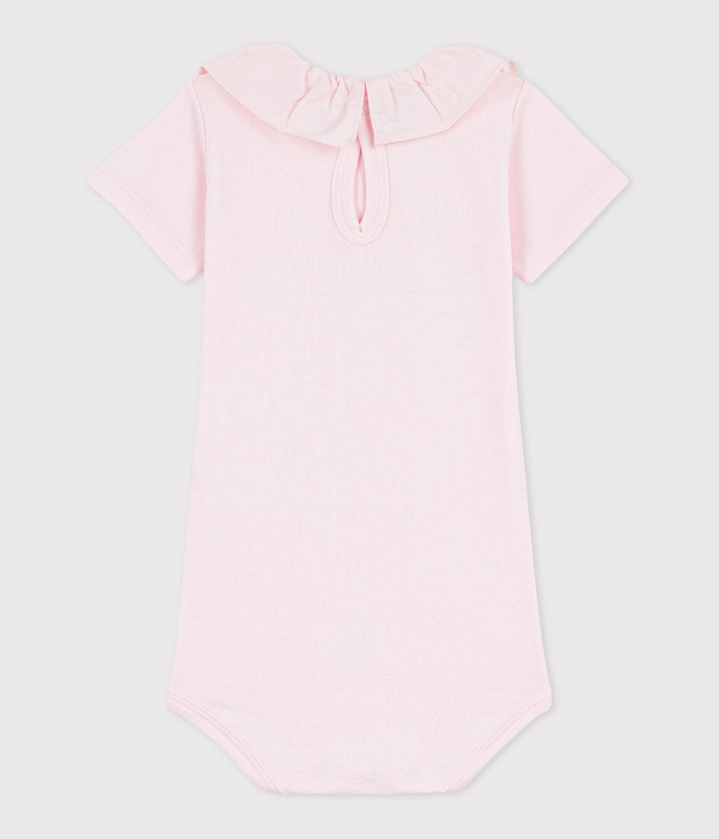 Body bébé en coton à col, uni – D1