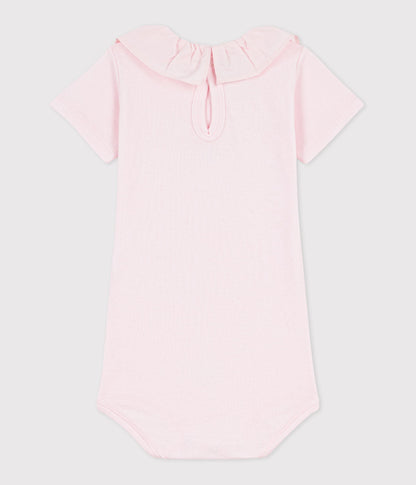 Body bébé en coton à col, uni – D1