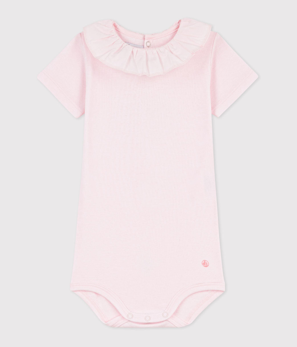 Body bébé en coton à col, uni – F1