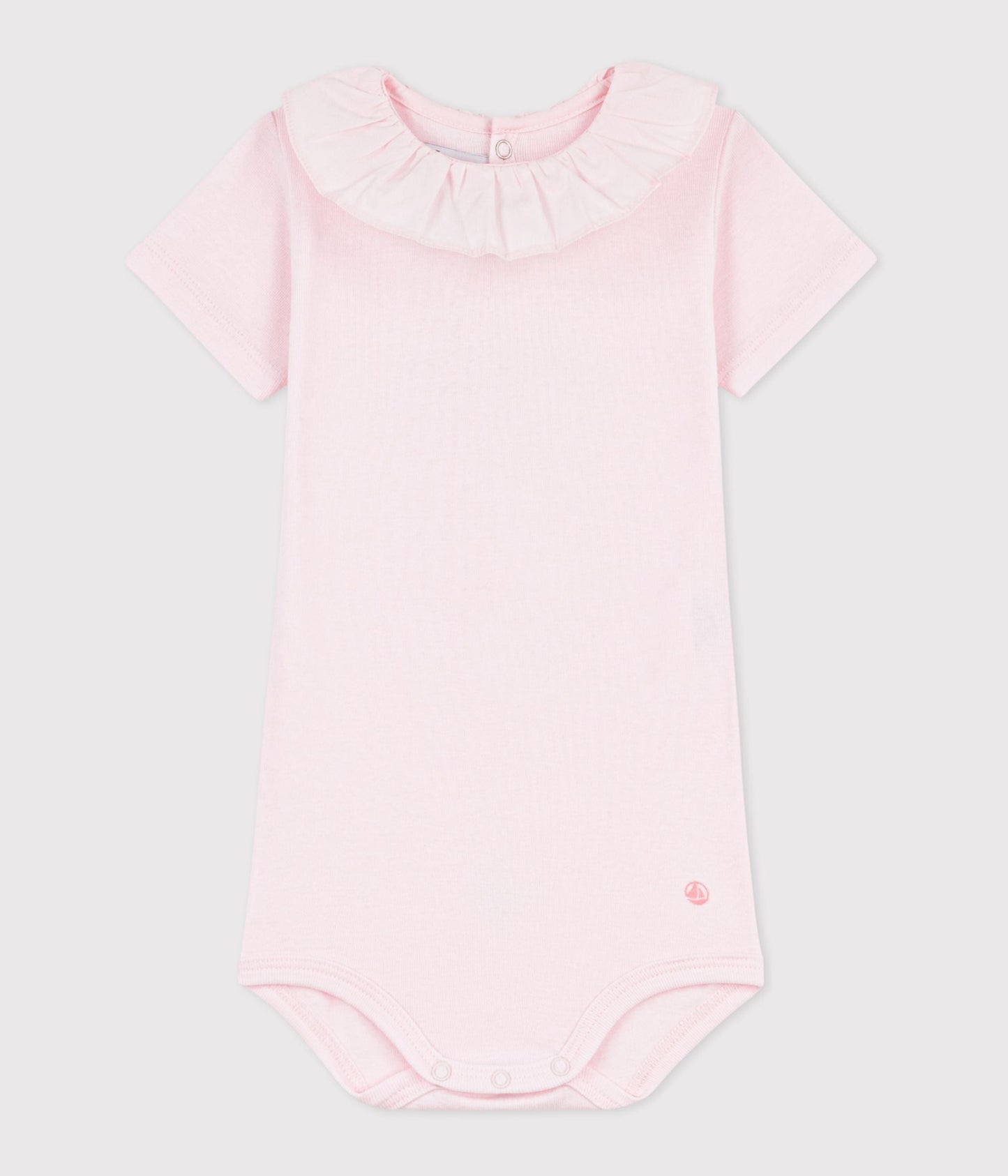 Body bébé en coton à col, uni – F1
