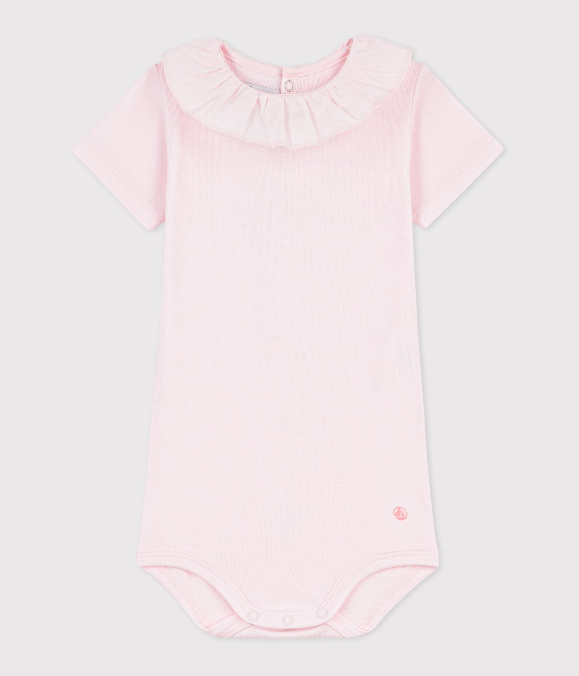 Body bébé en coton à col, uni – F1