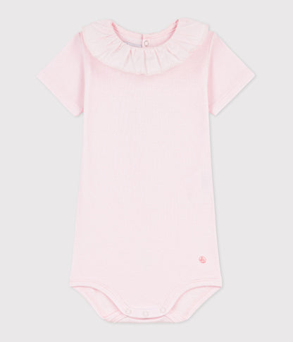 Body bébé en coton à col, uni – F1