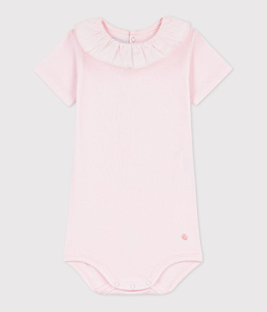 Body bébé en coton à col, uni – F1