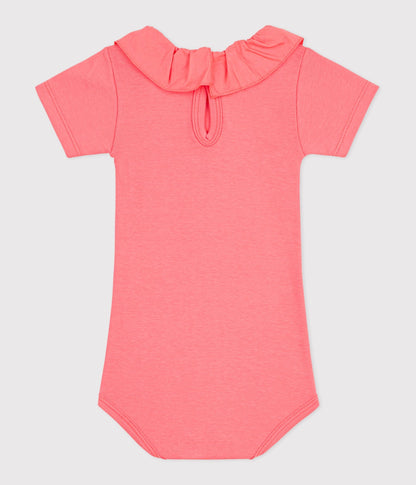 Body bébé en coton à col, uni – D1