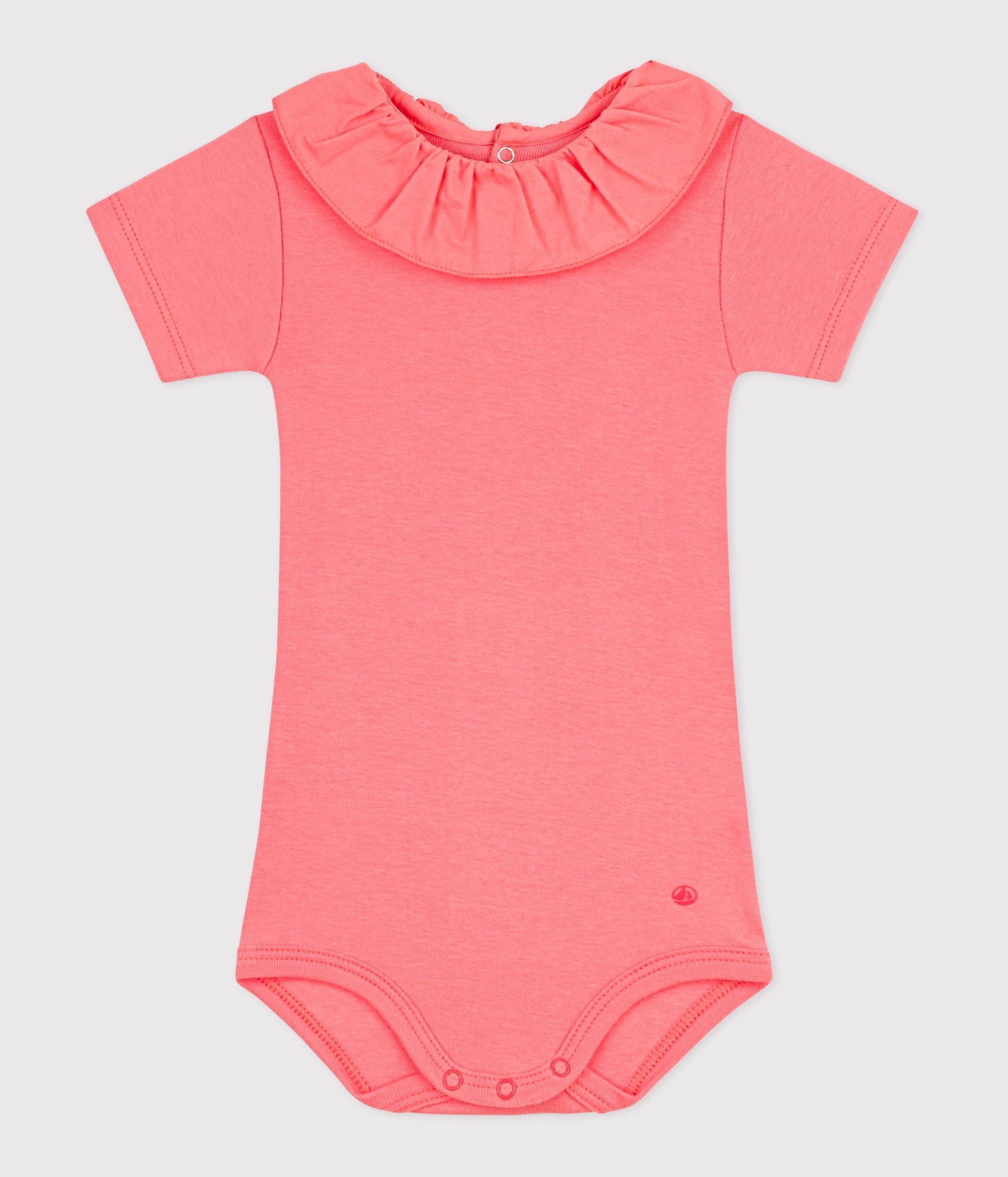Body bébé en coton à col, uni – F1