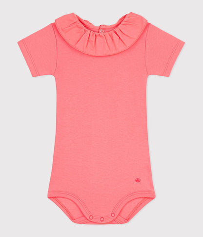 Body bébé en coton à col, uni – F1