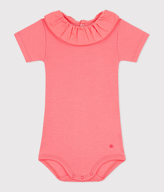 Body bébé en coton à col, uni – F1