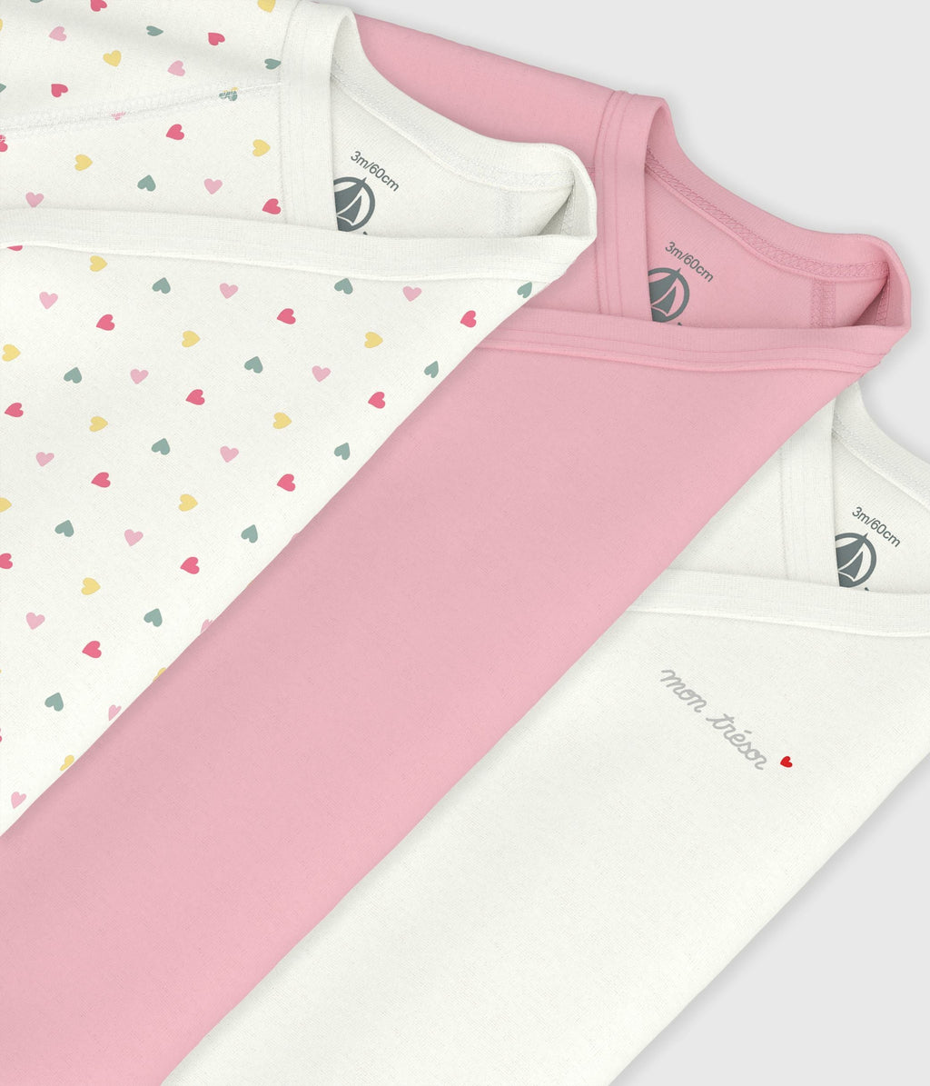 Lot de bodies croisés manches longues en coton imprimé bébé – Z1