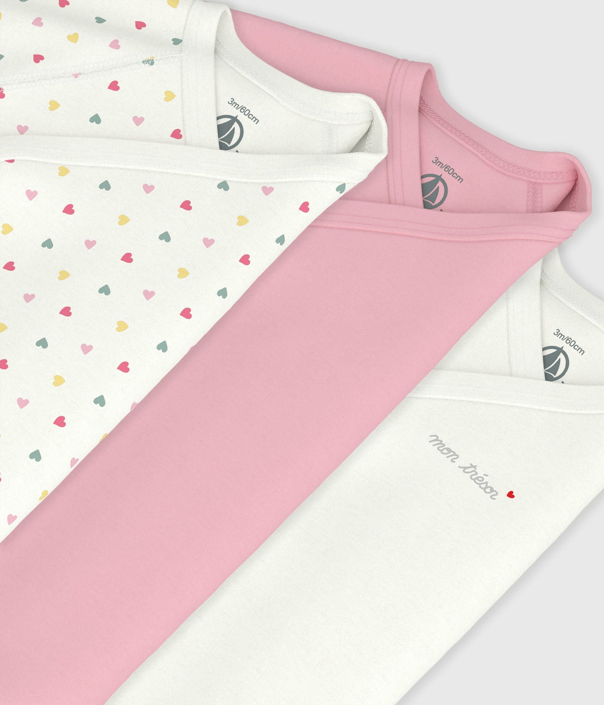 Lot de bodies croisés manches longues en coton imprimé bébé – Z1