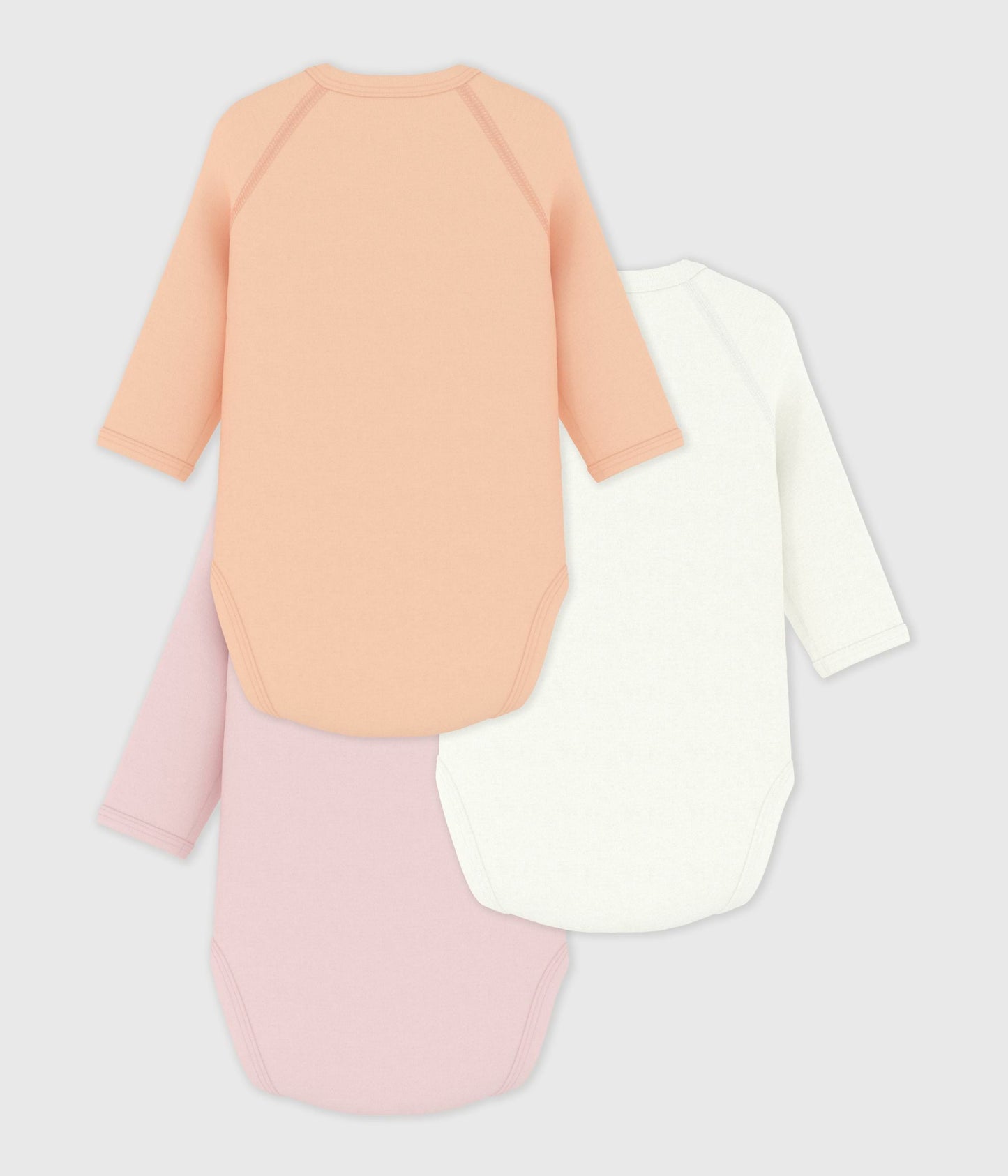 Lot de bodies croisés manches longues en coton imprimé bébé – D1