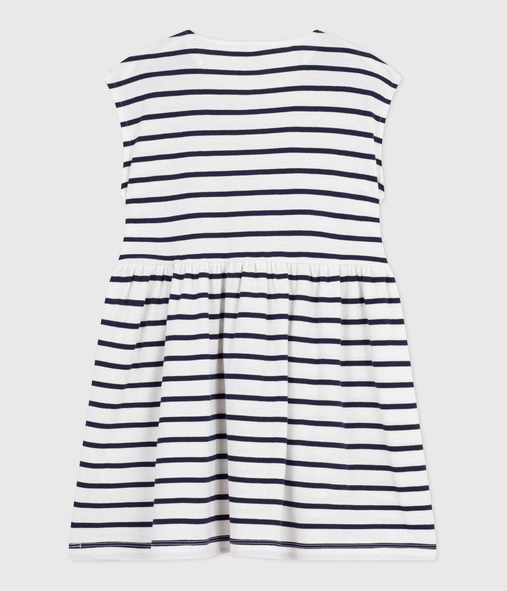 Robe sans manches enfant en coton à rayures – D1
