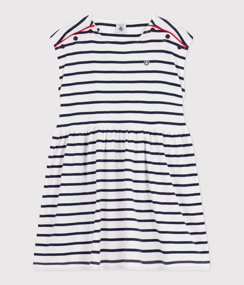 Robe sans manches enfant en coton à rayures – F1