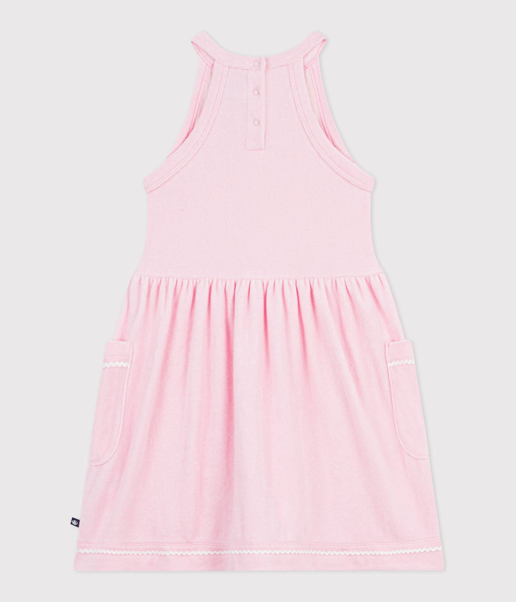 Robe sans manches enfant en coton uni – D1