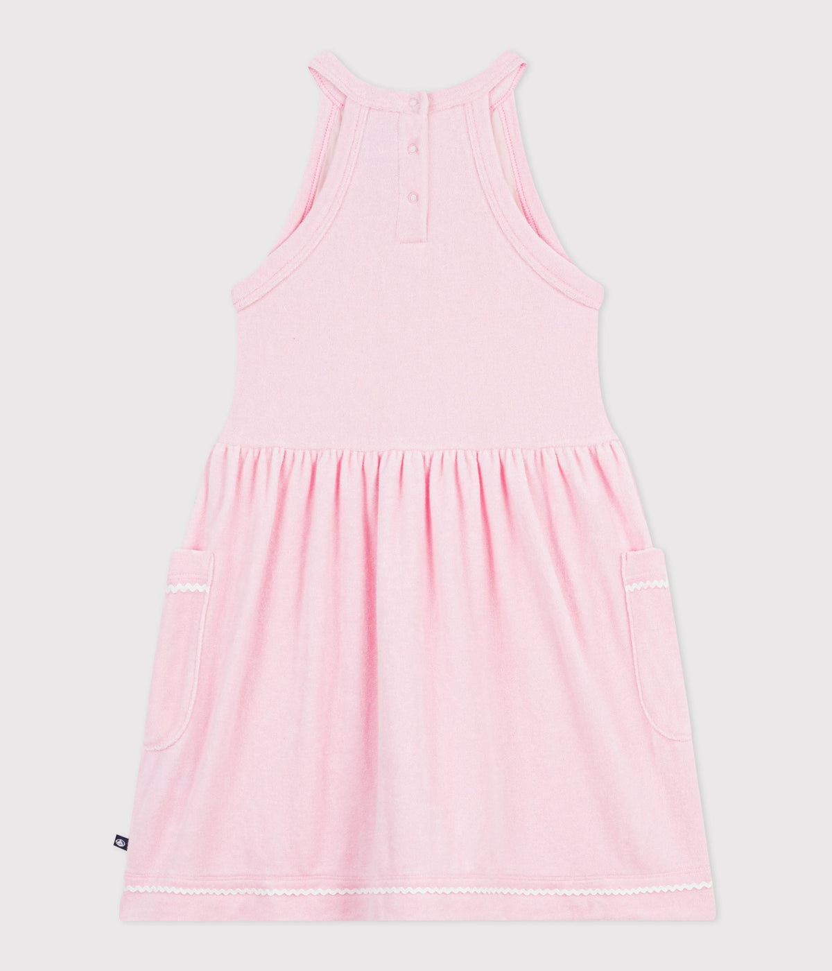 Robe sans manches enfant en coton uni – D1